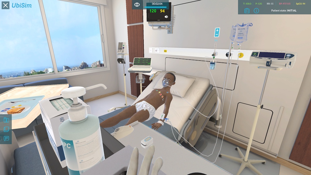 UbiSim VR Training Simulation for Nursing Students